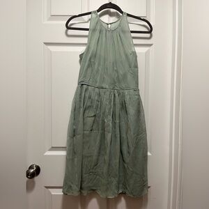 Jcrew green bridesmaids dress